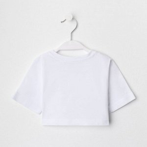 Футболка детская укороченная KAFTAN Basic line 28 (), белая