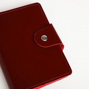 Обложка 2 в 1 для автодокументов и паспорта на кнопке TEXTURA, цвет бордовый