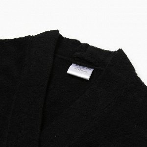 Халат махровый Экономь и Я, муж. р. 56-58 цв. черный, 100% хл с AIRO, 320 г/м2