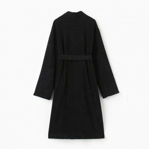 Халат махровый Экономь и Я, муж. р. 56-58 цв. черный, 100% хл с AIRO, 320 г/м2