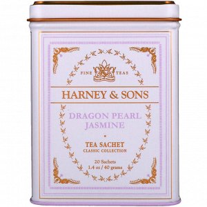 Harney &amp; Sons, Чай с жасмином Dragon Pearl, 20 чайных саше, 1,4 унций (40 г)