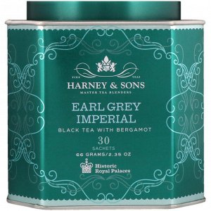 Harney & Sons, Эрл грей империал, черный чай с бергамотом, 30 пакетиков по 2,35 унции (66 г)