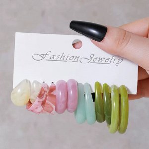 Серьги набор, бижутерия, 6 пар