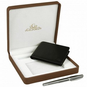 Подарочный набор Портмоне и перьевая ручка 2455 GilforD №133