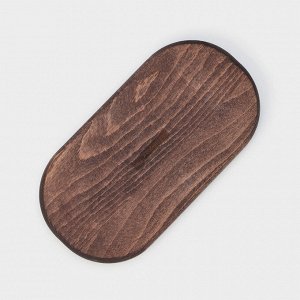 Поднос - менажница деревянный для подачи Adelica, 21x11x2 см, два отделения, тёмный бук