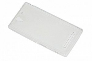 Чехол Sony Xperia C3/Xperia C3 Dual (D2533/D2502) силикон прозрачный белый