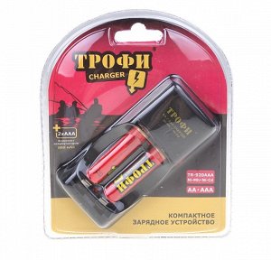 Зарядное устройство ТРОФИ TR920 (2AA/2AAA) + 2 HR03 800mAh