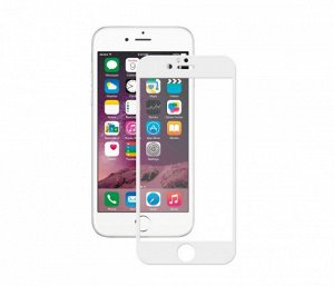 Защитное стекло iPhone 6/6S 3D белое, Deppa, 61996