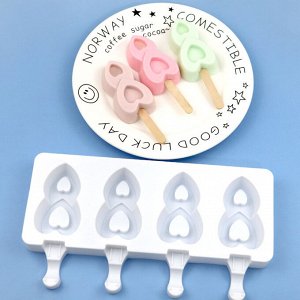 Силиконовая форма для мороженого, 4 ячейки