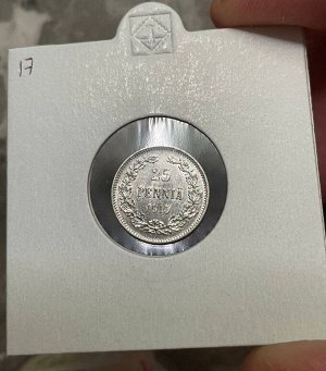 25 пенни (pennia) 1915 Российская Финляндия