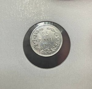 25 пенни (pennia) 1916 Российская Финляндия