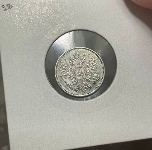 25 пенни (pennia) 1909 Российская Финляндия