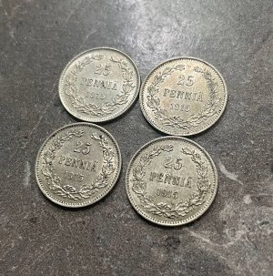 25 пенни (pennia) 1915 Российская Финляндия