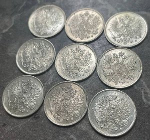 25 пенни (pennia) 1916 Российская Финляндия