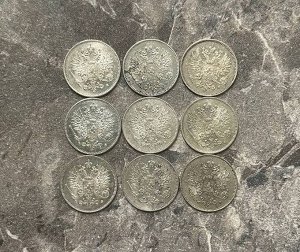 25 пенни (pennia) 1916 Российская Финляндия