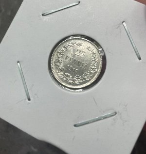 25 пенни (pennia) 1916 Российская Финляндия