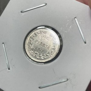 25 пенни (pennia) 1916 Российская Финляндия
