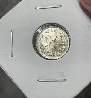 25 пенни (pennia) 1916 Российская Финляндия