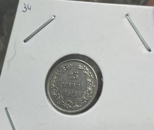 25 пенни (pennia) 1913 Российская Финляндия