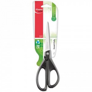 Ножницы MAPED (Франция) "Essentials Green", 210мм, черные, э