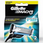Кассеты Gillette Mach 3, 2 шт (в наличии)