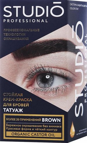 Стойкая краска для бровей с эффектом татуажа Татуаж Графитовый, 30/20 мл,