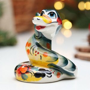 Фигурка фарфор гжель«Удавчик Кай», цветная