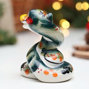 Фигурка фарфор гжель«Удавчик Кай», цветная