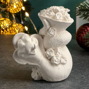 Фигура для раскраски "Змея с цветами", 7х7х5см 10583872