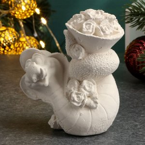Фигура для раскраски "Змея с цветами", 7х7х5см 10583872