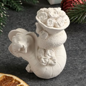 Фигура для раскраски "Змея с цветами", 7х7х5см 10583872