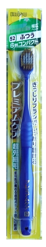 "EBISU" Зубная щетка (с широкой V-образной чистящей головкой, комбинированным ворсом в 6 рядов и утонченными кончиками. Мягкая),