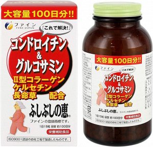 FINE JAPAN Fushibushi No Megumi 100 days - комплекс для здоровых суставов на 100 дней
