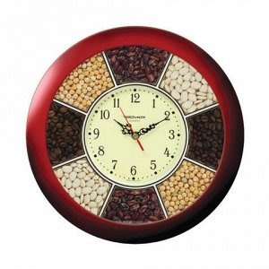 Часы настенные TROYKA 11131141 круг, "Часы-специи", коричнев