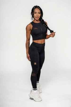 Леггинсы NEBBIA High Waist Push-Up INTENSE Heart-Shaped 843 (Черно-золотой)
