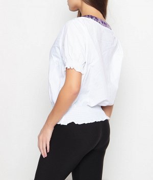 Блузка Длина изделия: Модная блузка с коротким рукавом. Прекрасно подойдет для повседневной носки. Длина изделия на модели 55 см