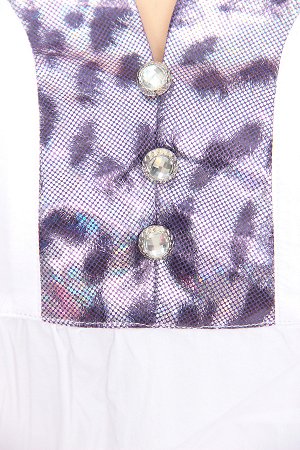 Блузка Длина изделия: Модная блузка с коротким рукавом. Прекрасно подойдет для повседневной носки. Длина изделия на модели 55 см