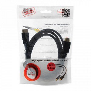 Кабель HDMI 1,8м GEMBIRD, M-M, экранированный, для передачи