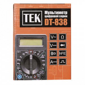 Мультиметр DT 838, ТЕК (РЕСАНТА), жк-дисплей,режим измерения