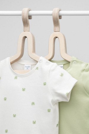 Полукомбинезон(Весна-Лето)+baby (фисташковое безе, мини лягушата)