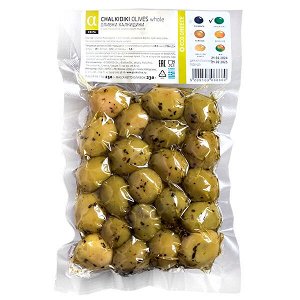 Оливки ECOGREECE CHALKIDIKI c косточкой 250 г м/у