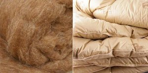 Чем наполнены подушки из верблюжьей шерсти?