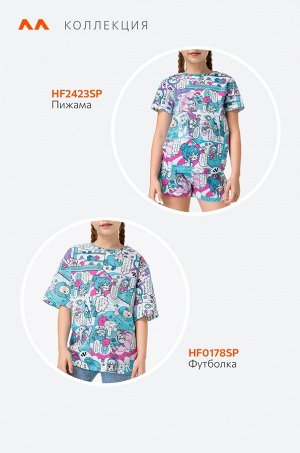 Хлопковая пижама для девочки с шортами Happyfox
