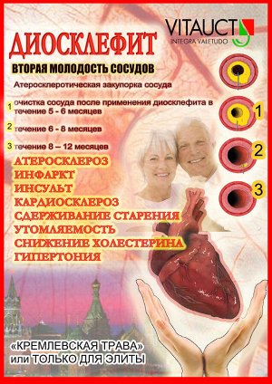 ДИОСКЛЕФИТ (табл. 30 шт) - атеросклероз, постинфарктные, инсультные состояния