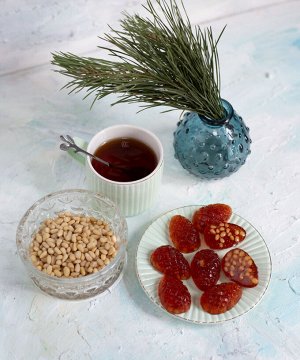МАРМЕЛАД сосновый (250 гр): с КЕДРОВЫМ ОРЕХОМ, (ф/п, шубер)
