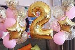 Фольгированная цифра 2. Воздушный шар 40&quot;/100 см