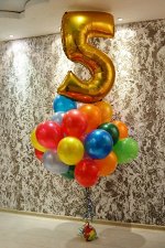 Фольгированная цифра 5. Воздушный шар 40&quot;/100 см