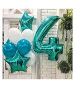 Фольгированная цифра 4. Воздушный шар 40&quot;/100 см