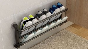 Держатель для обуви, складной, 50 см, черный