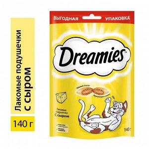 Лакомство Dreamies для кошек, сыр, 140 г